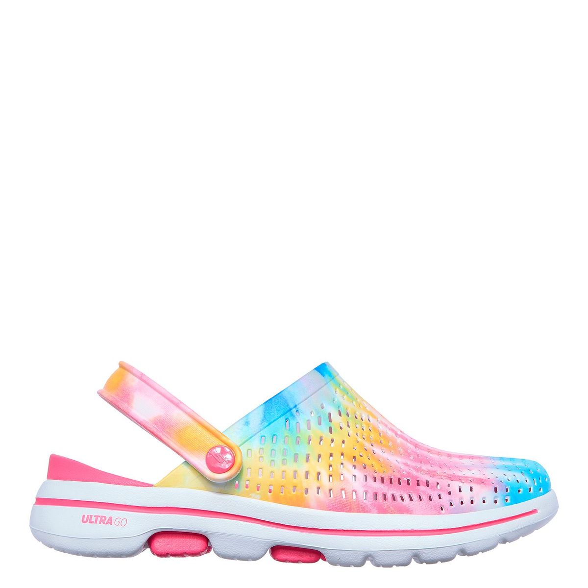 SKECHERS - Zueco Skechers Mujer -  Zapato tipo zueco Skechers Dama. Zapatilla destalonada cómoda multicolor Go Walk 5 Foamies