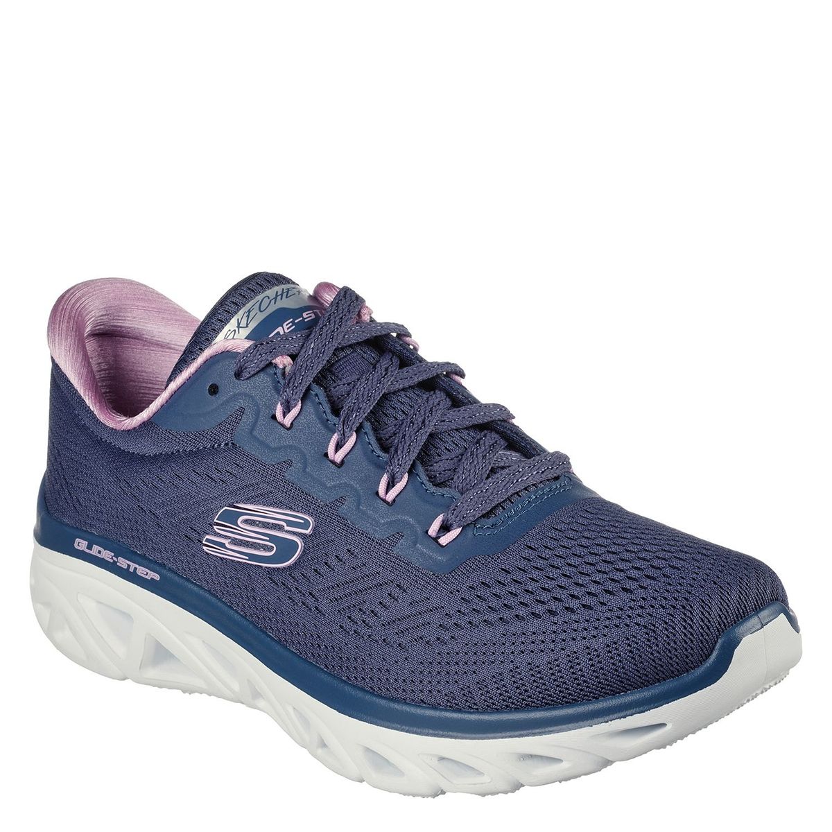 SKECHERS - Tenis Skechers Mujer - Zapatos Skechers Dama. Tenis cómodos azul Skechers para mujer. Zapatillas moda Glide
