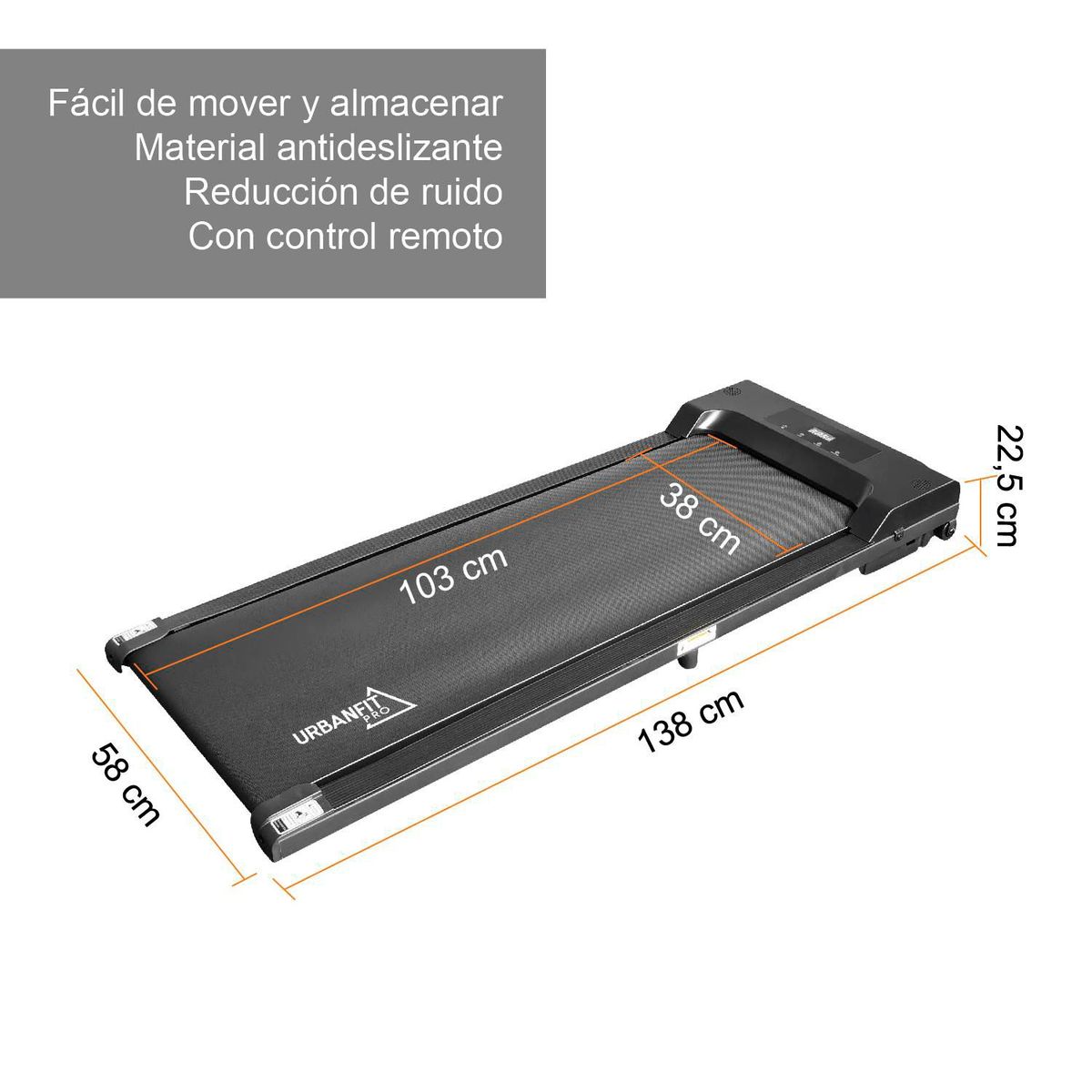 URBANFIT PRO - Banda Caminadora Trotadora Eléctrica Urbanfit Pro Walking Pad