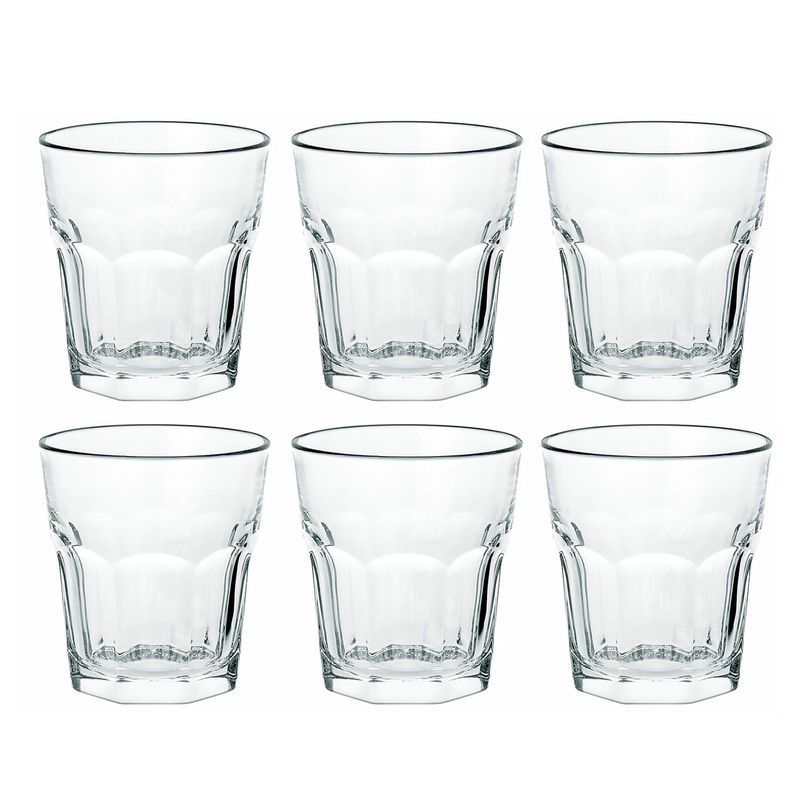 BORGONOVO - Vaso de vidrio corto Borgonovo: 6 piezas