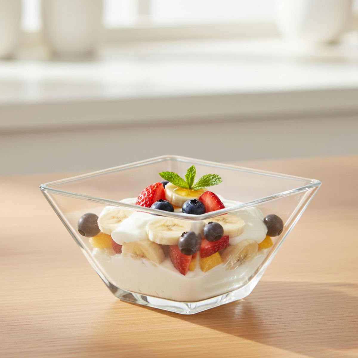 BORGONOVO - Ensaladera de Vidrio Borgonovo: 14 x 14 cm