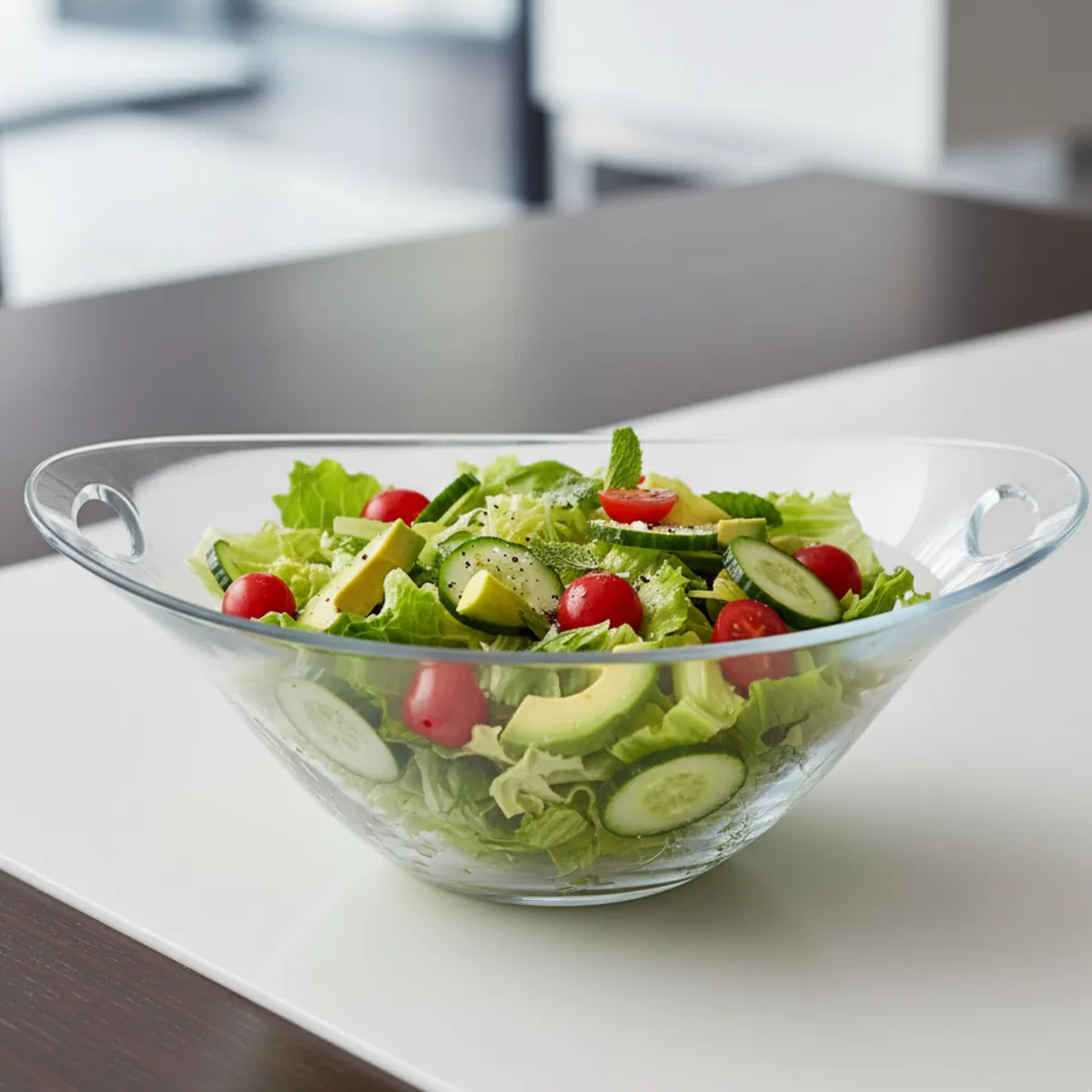 BORGONOVO - Ensaladera de Vidrio Borgonovo: 22.1 x 29.2 cm