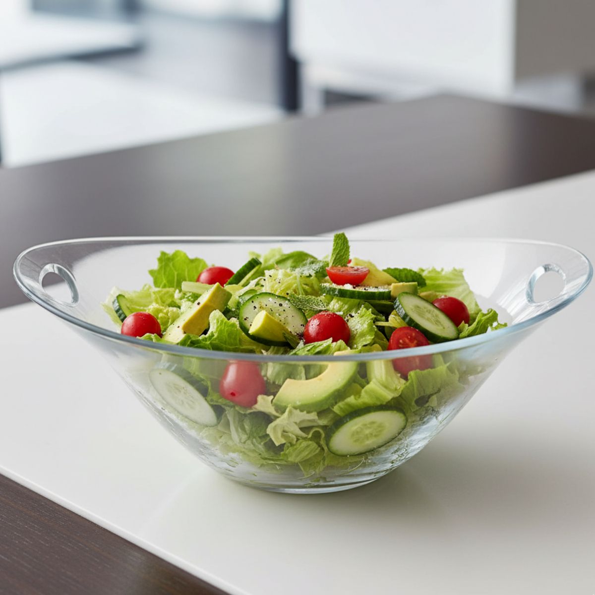 BORGONOVO - Ensaladera de Vidrio Borgonovo: 22.1 x 29.2 cm