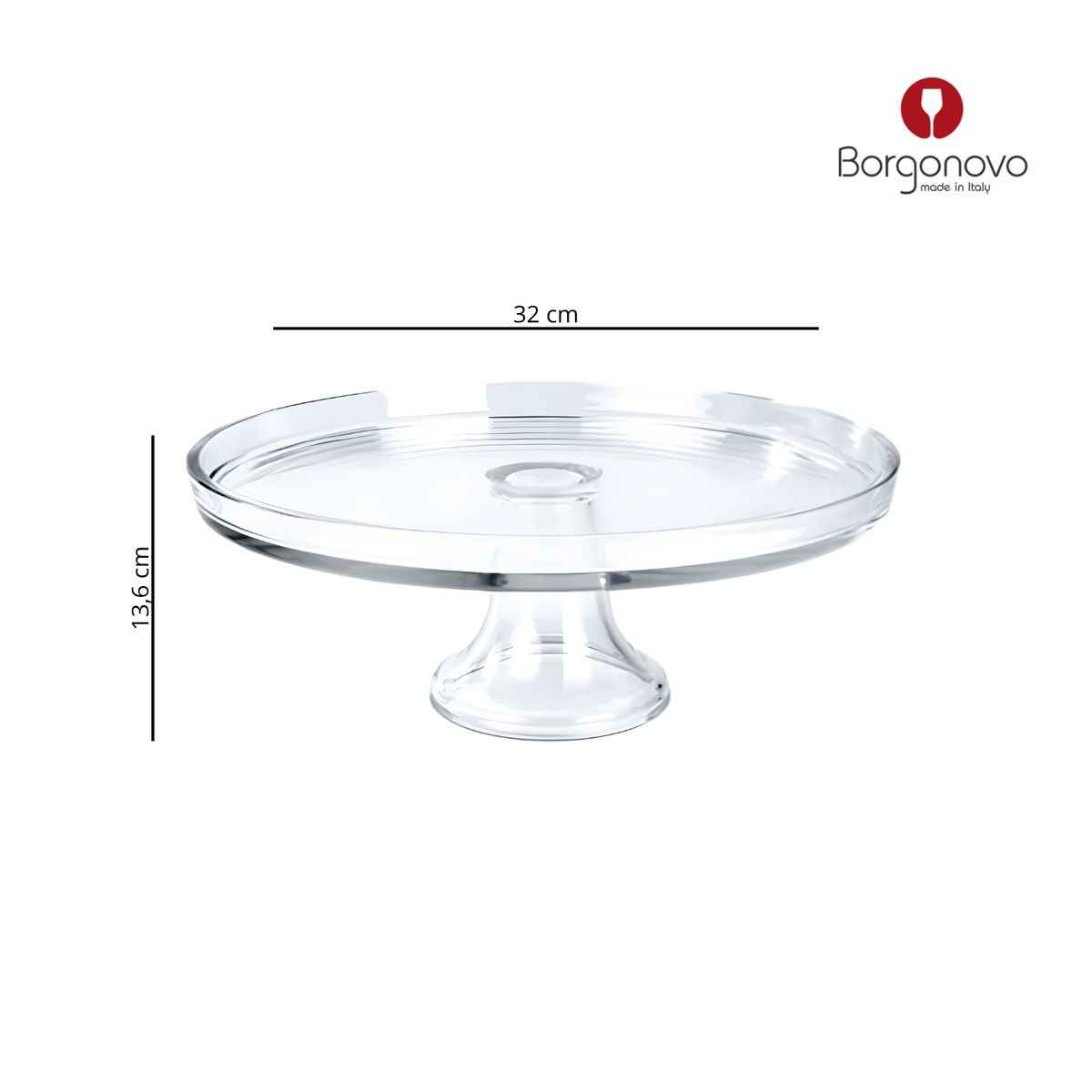 BORGONOVO - Base Torta de Vidrio Borgonovo