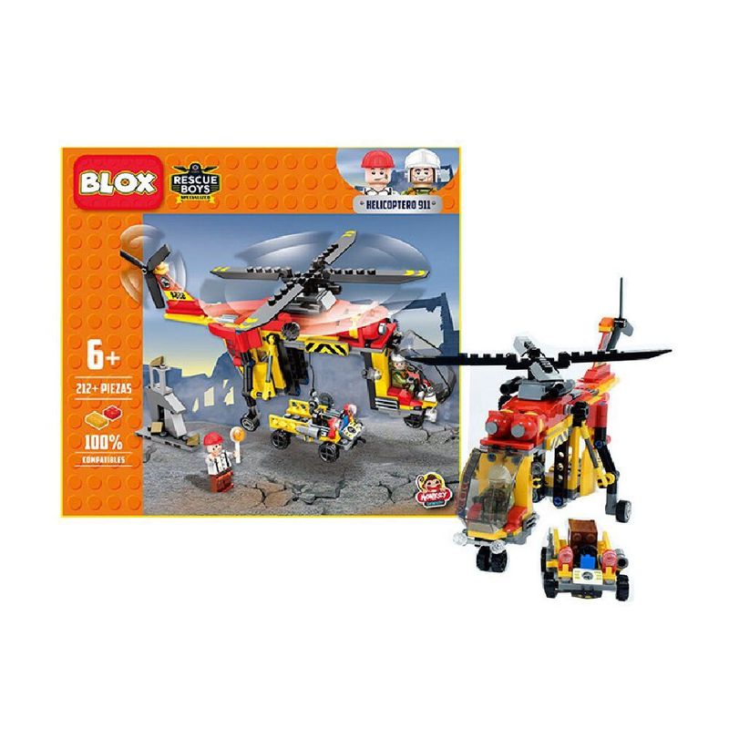 OTROS LICENCIADOS - Blox Bloques De Armar Helicóptero Rescate 212 Pzs