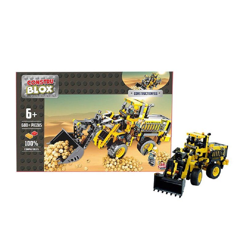 OTROS LICENCIADOS - Blox Bloques De Armar Máquina Construcción 688 Pzs