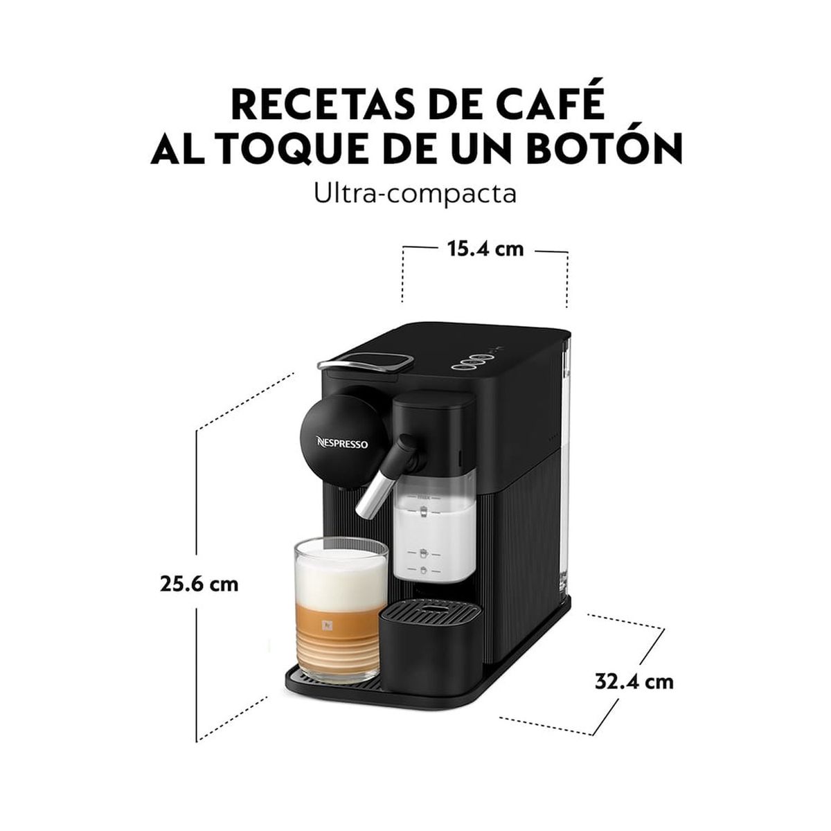 NESPRESSO - Cafetera de Cápsula Nespresso F121-CO-BK-NE2 