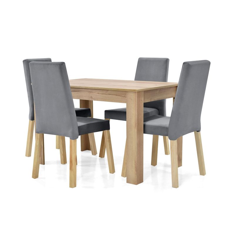 MICA - Juego de Comedor Moderno para 4 Personas (Comedor + 4 Sillas) Mica