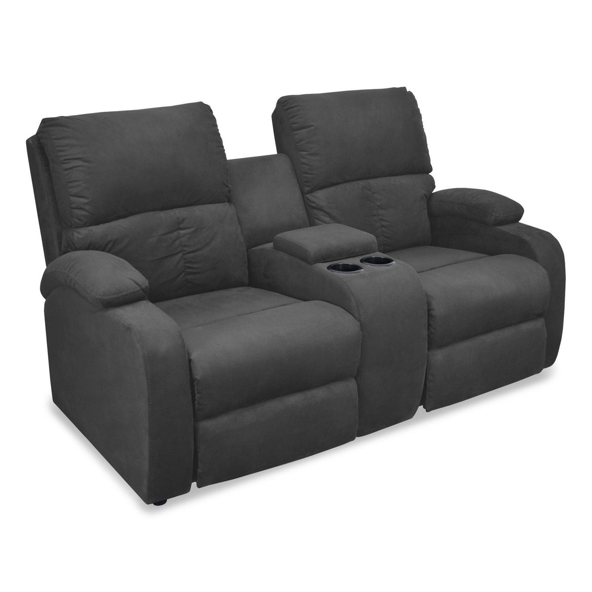 MICA - Sofá Reclinable Moderno 2 Puestos en Microfibra Push Arm New Rest 163 X 95 X 92 cm Mica