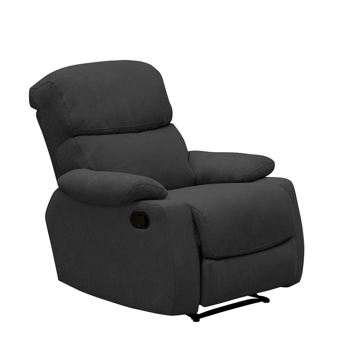 MICA - Silla Reclinable 1 puesto Microfibra Mecánica Velara 80 X 110 X 95 cm Gris Oscuro Mica