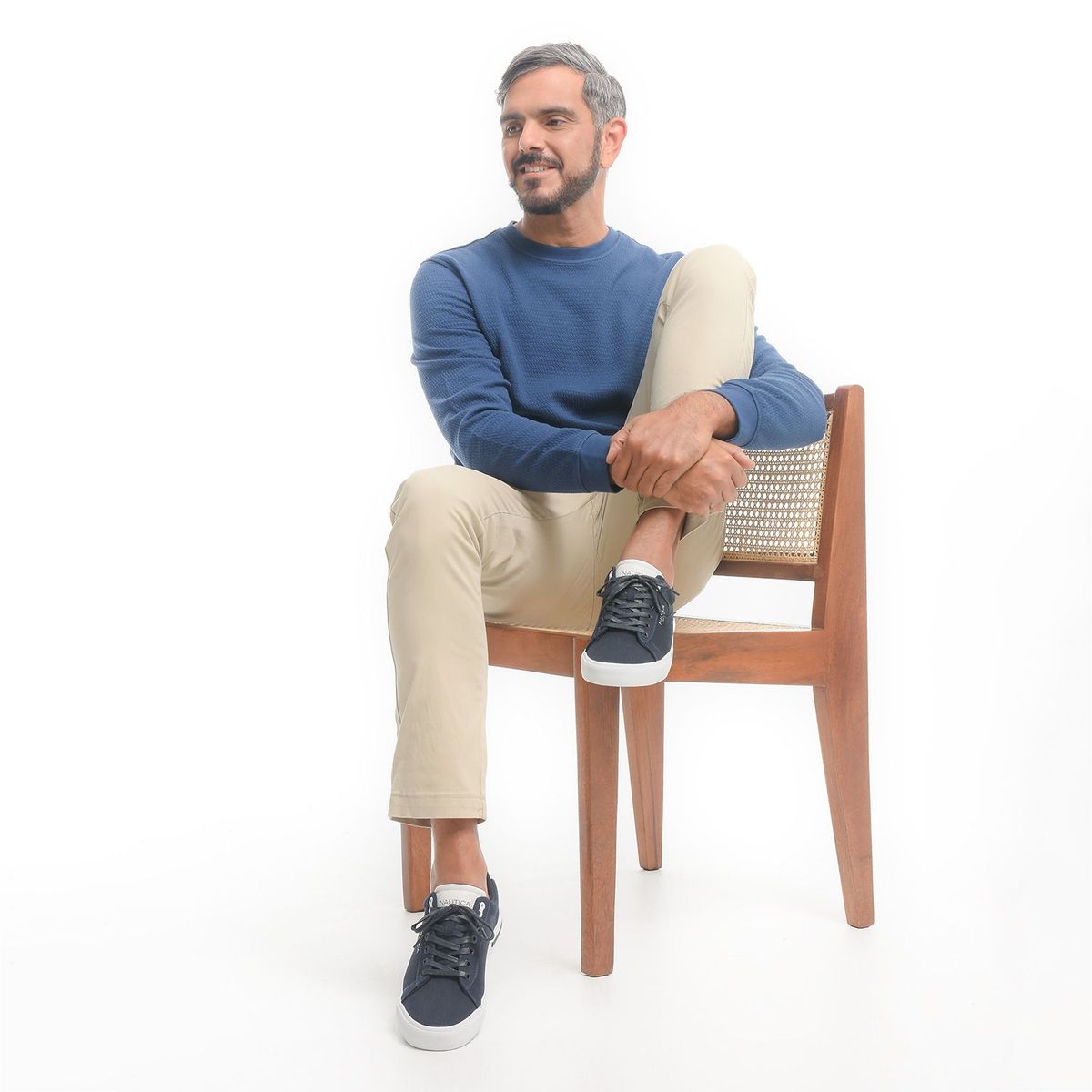 NAUTICA - Tenis Moda Nautica Hombre Azul Alos canvas