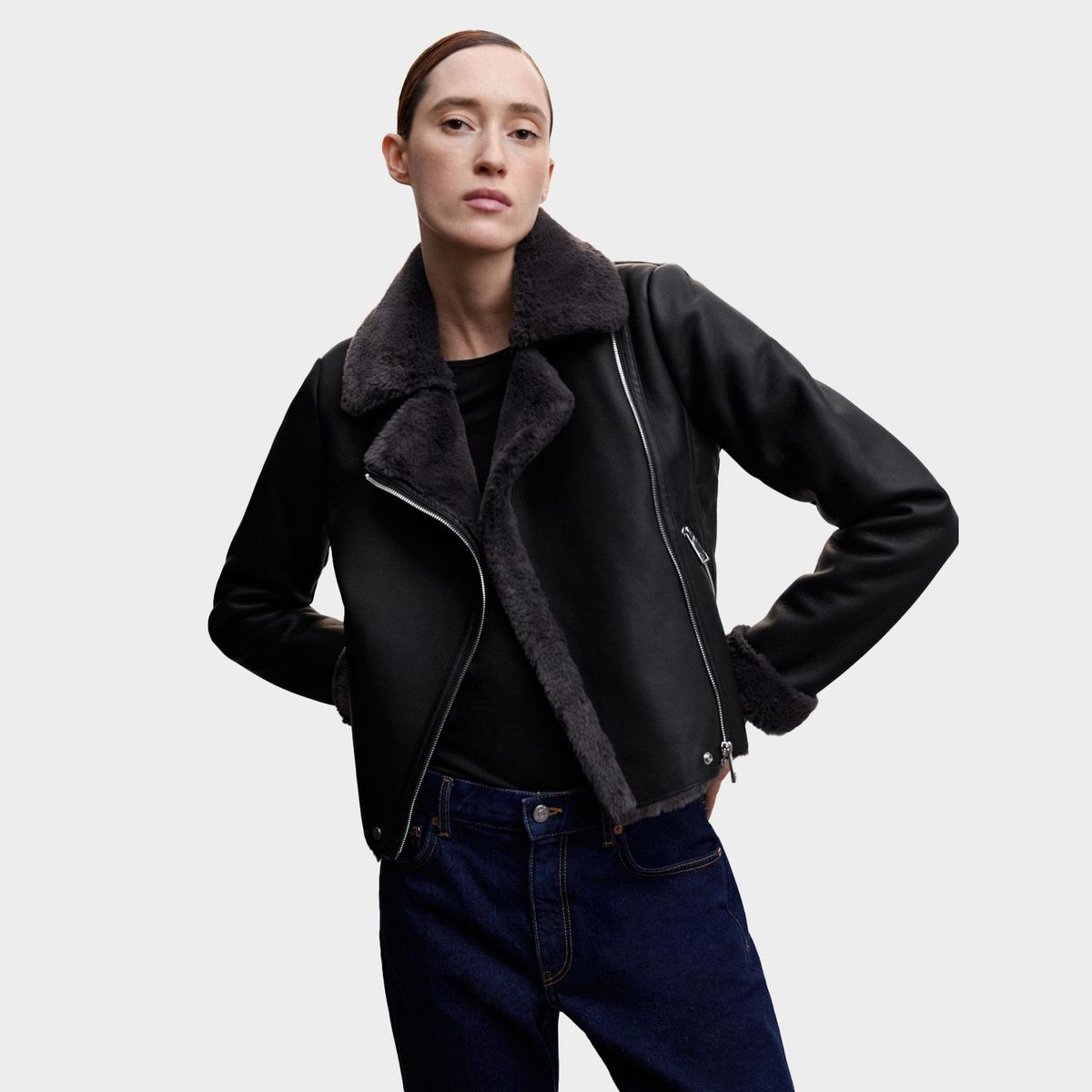 MANGO - Chaqueta Efecto cuero Mujer MANGO