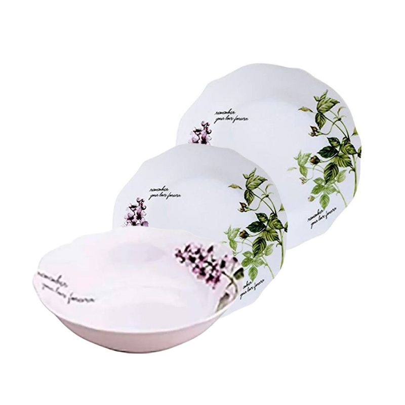 BERGNER - Set de platos Porcelana Brunchfield 27 x 27 x 3 cm
