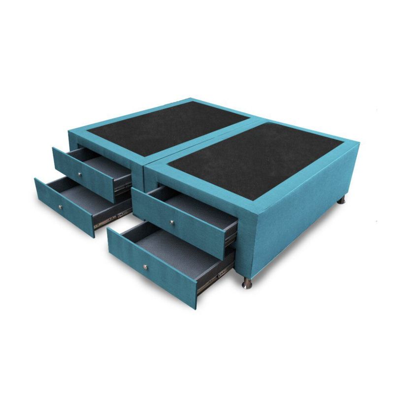 COLCHONES MAGIC CLASS - Base Cama Dividida Doble 4 Cajones En Ecocuero