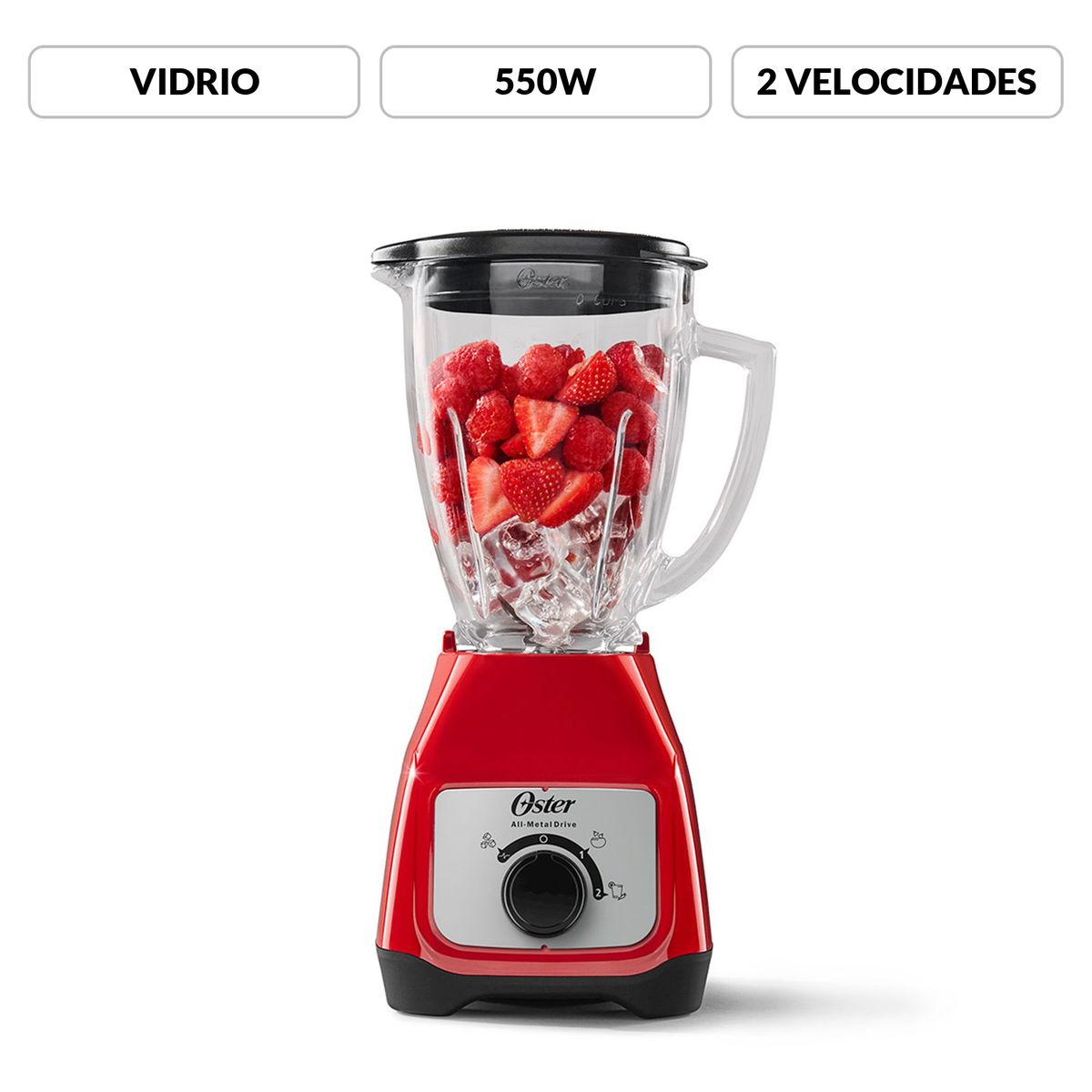 OSTER - Licuadora Oster Vaso Vidrio