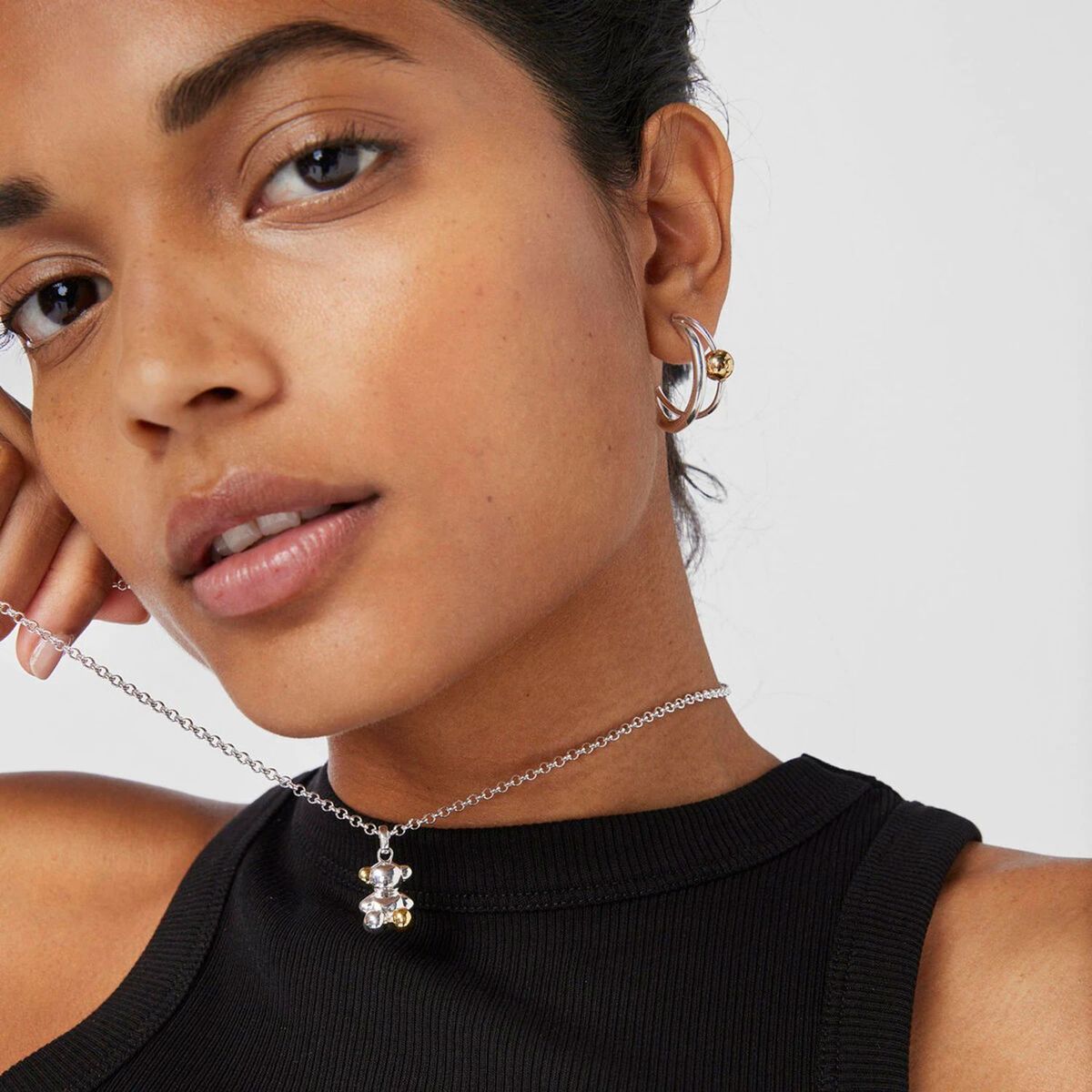 TOUS - Collar Tous Para Mujer Bold Bear kaos Icon Plata 