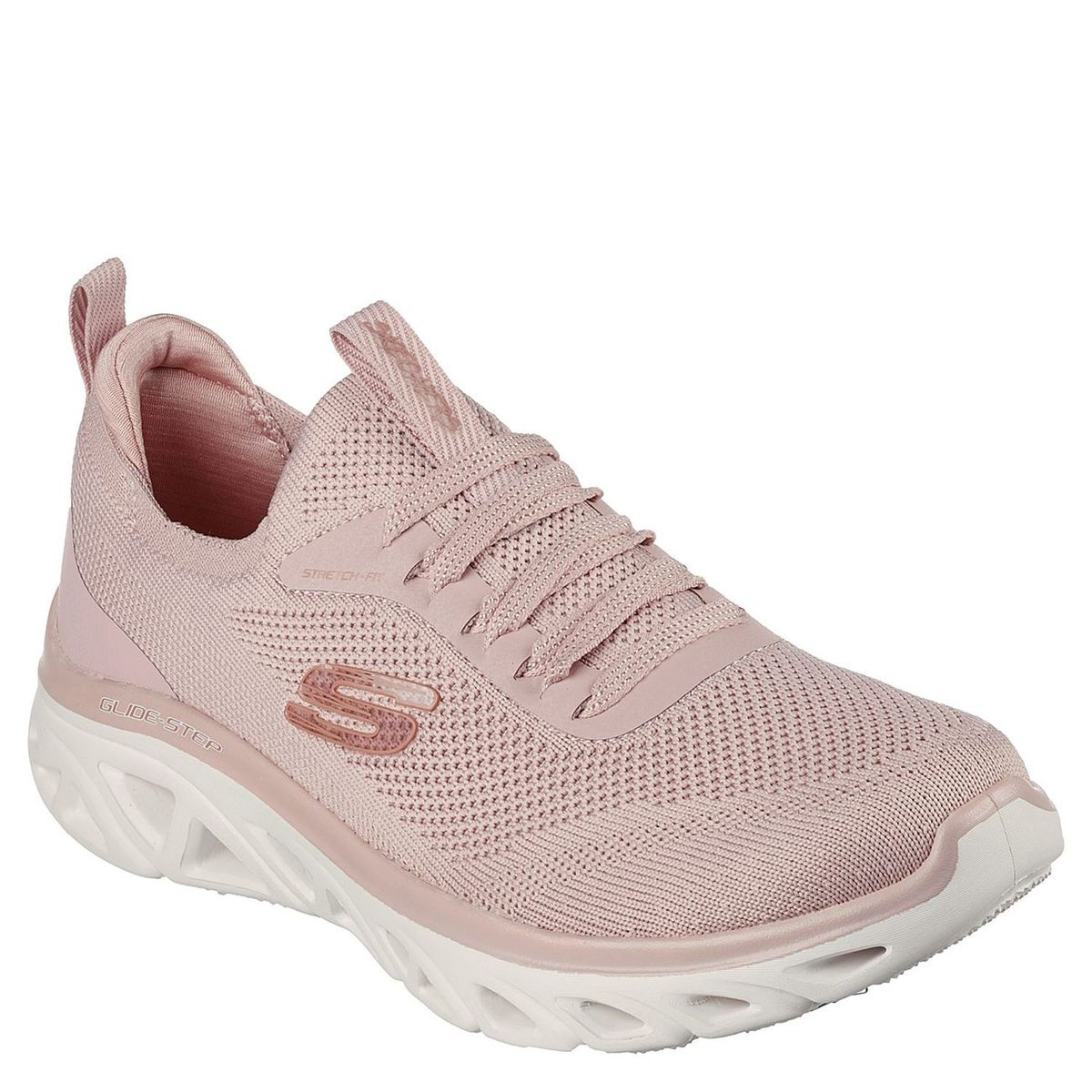 SKECHERS - Tenis Skechers Mujer - Zapatos Skechers Dama. Tenis rosados cómodos Skechers para mujer. Zapatillas moda Cross training Glide Step
