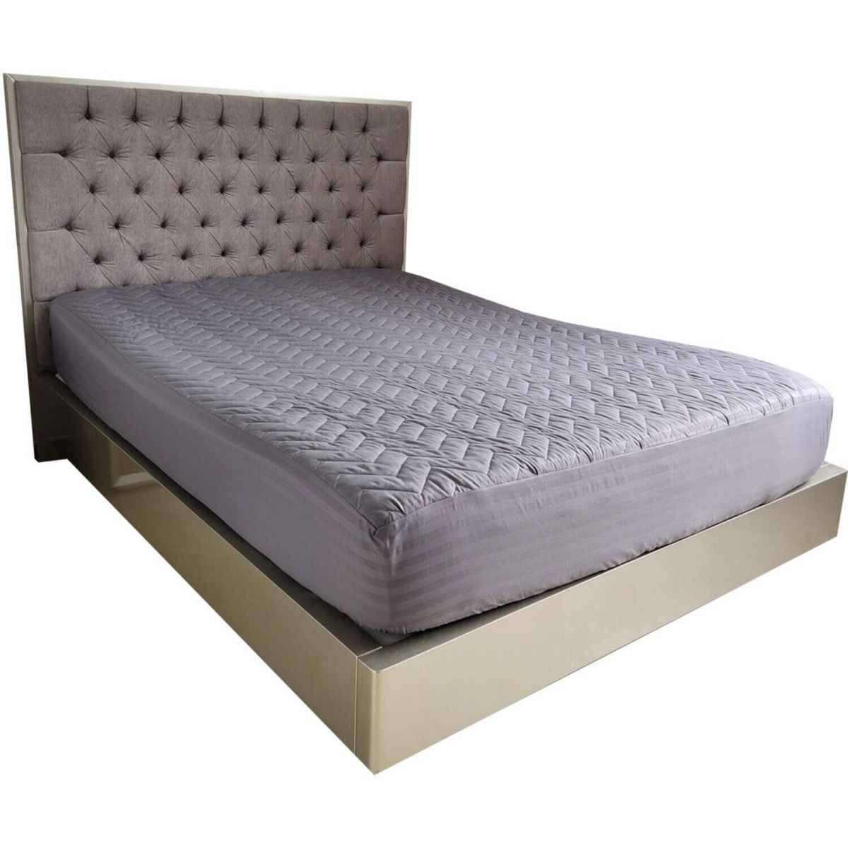 HOGARETO - Protector Colchón Microfibra Cama Sencilla - Gris