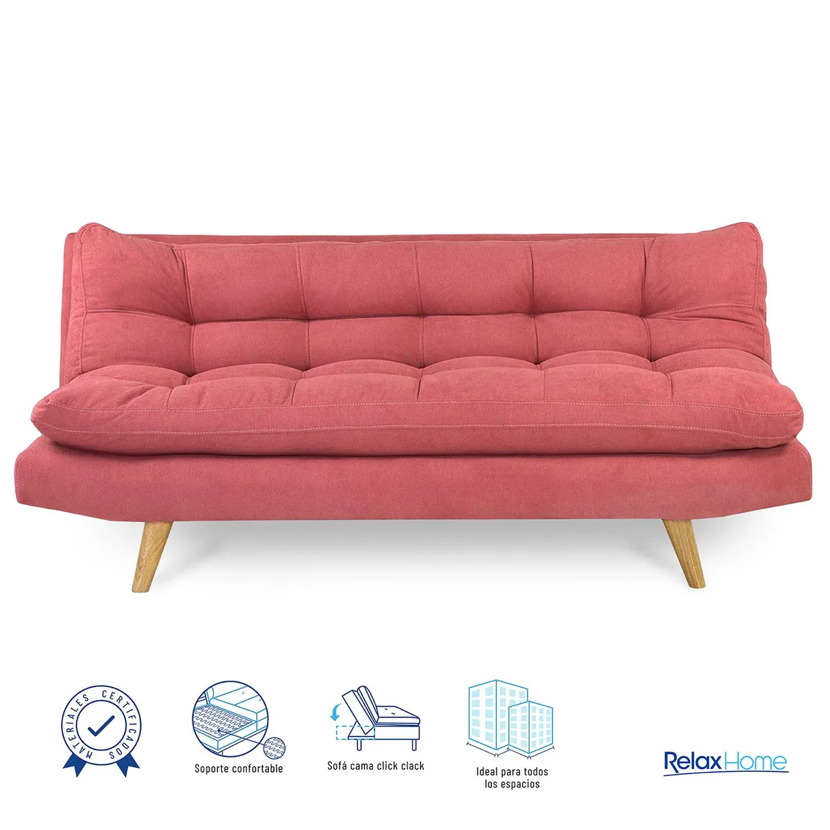 RELAX HOME - Sofá Cama 3 Puestos Microfibra Nix