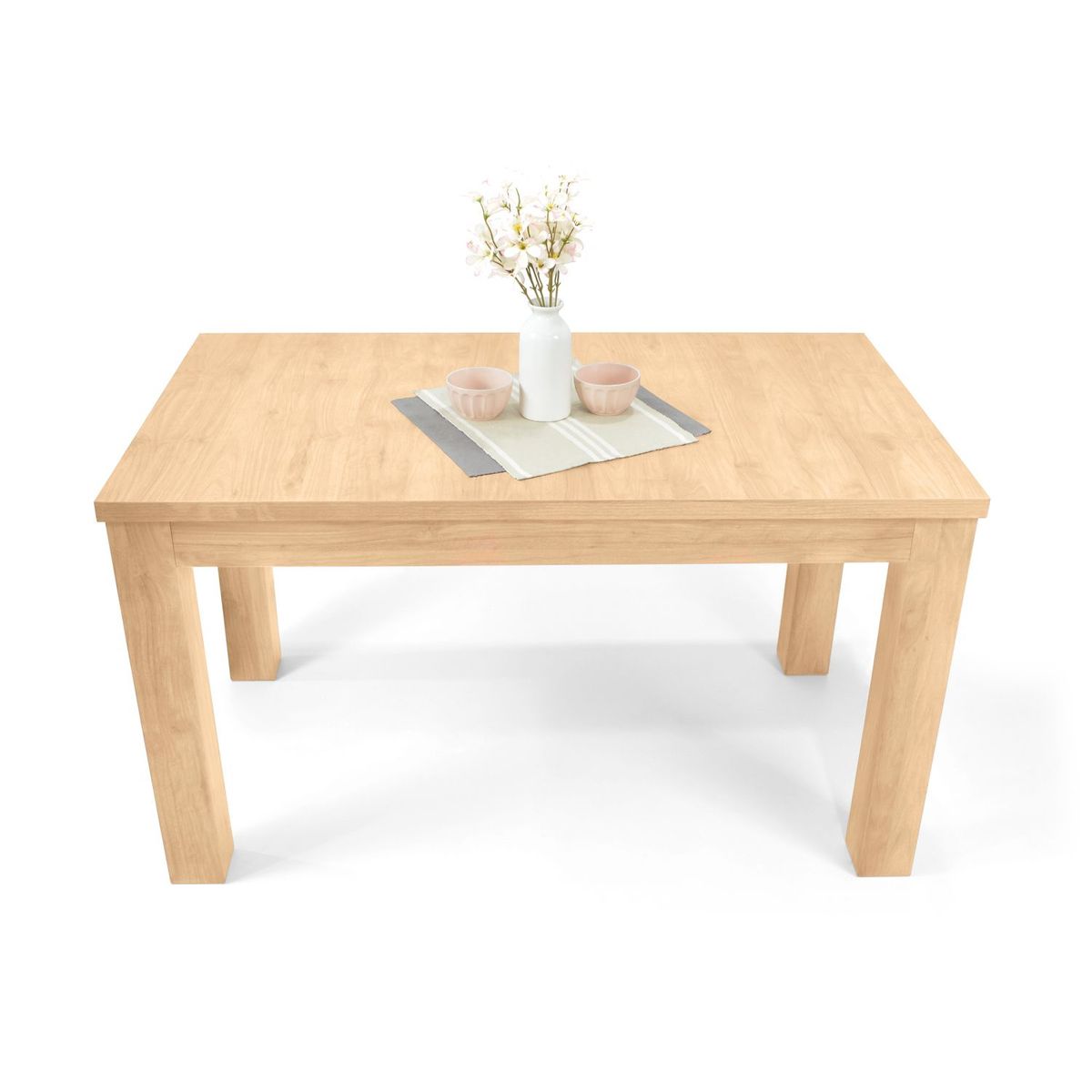 HOGAR VENECIA - Mesa de Comedor Moderna para 6 personas en Aglomerado MDP Rectangular Mica
