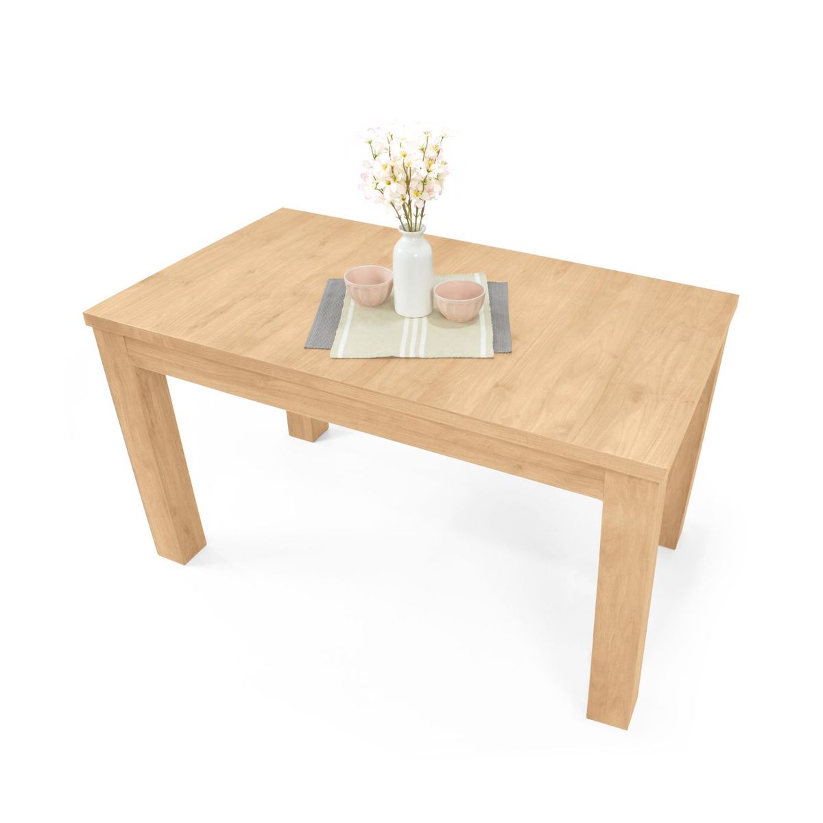 HOGAR VENECIA - Mesa de Comedor Moderna para 6 personas en Aglomerado MDP Rectangular Mica