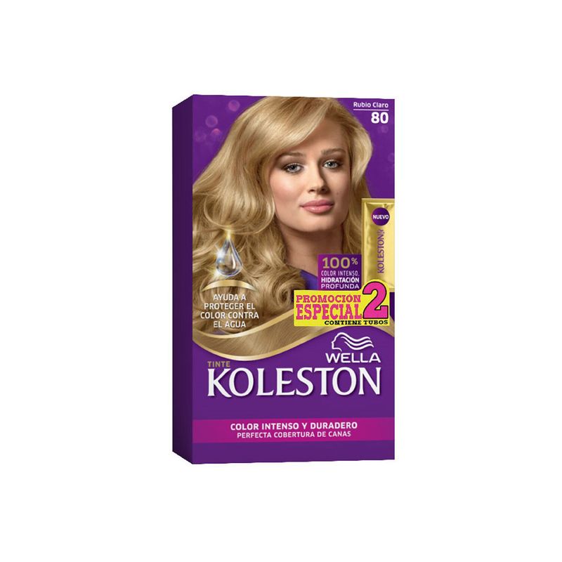 WELLA CONSUMO - Kit tinte doble tubo koleston rubio claro