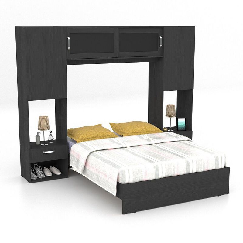 Maderkit - Multifuncional 3 en 1 cama-armario-mesas de noche