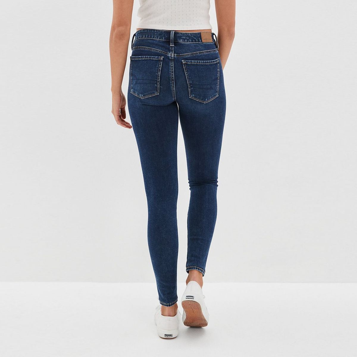 AMERICAN EAGLE - Jean Skinny para Mujer Tiro bajo de Algodón American Eagle