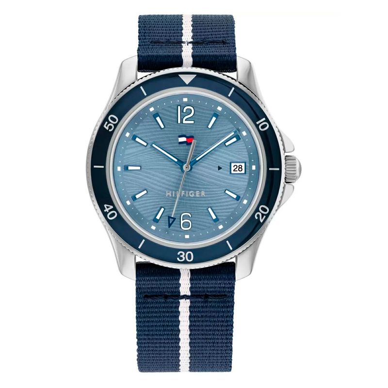 TOMMY HILFIGER - Reloj Tommy Hilfiger para Mujer 1782511 . Reloj Análogo Tela Azul
