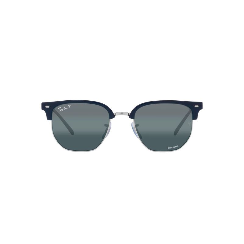 RAY BAN - Gafas de sol Ray Ban RB4416 Unisex Marco Blue On Silver Lente Polar Blue Mirror