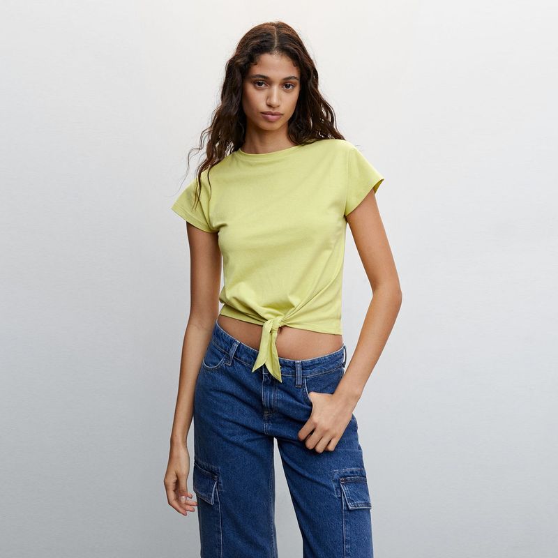 Camiseta para Mujer Manga corta de Algodón MANGO MANGO