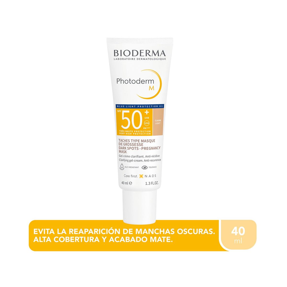 BIODERMA - Protector Solar Photoderm M Claro SPF50 Bioderma en Crema Bioderma 40 ml