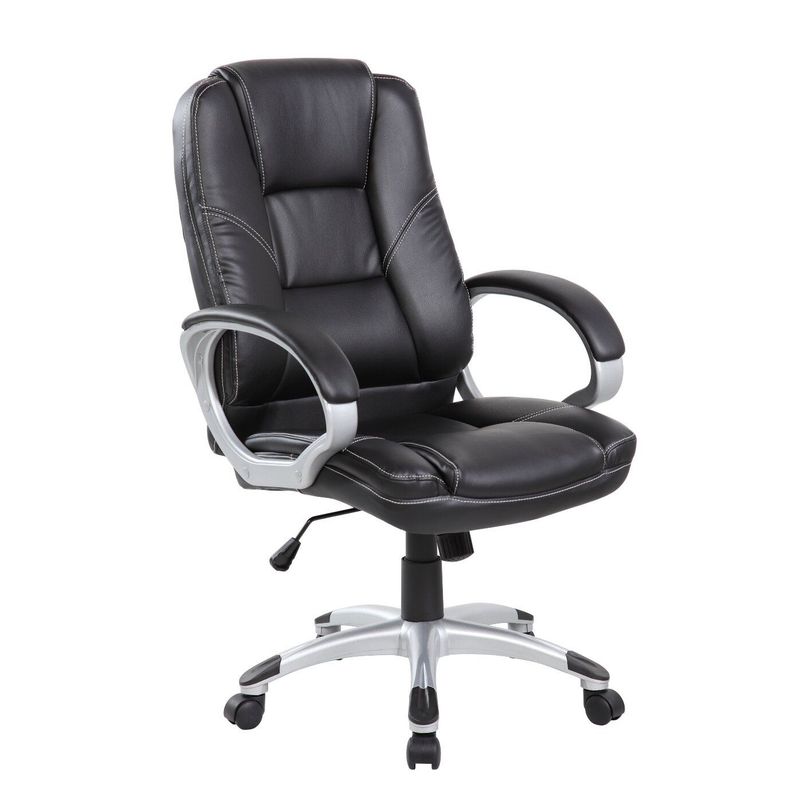 EKONOMODO - Silla De Oficina Gerencial En Cuero Color Negro