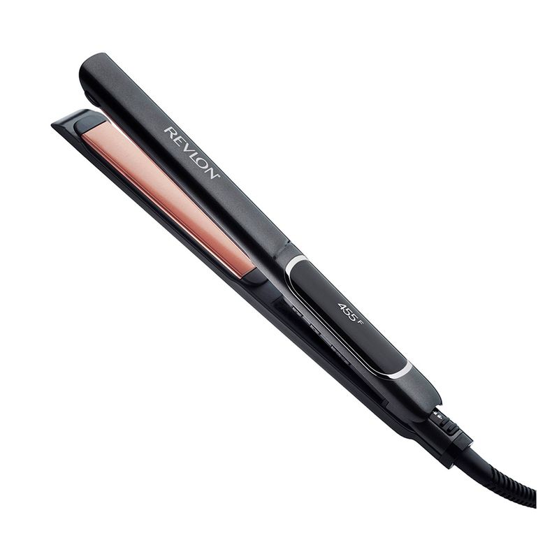 REVLON - Plancha para cabello Revlon Copper Smooth Flat Iron Cerámica, plancha alisadora para el pelo con control digital de temperatura