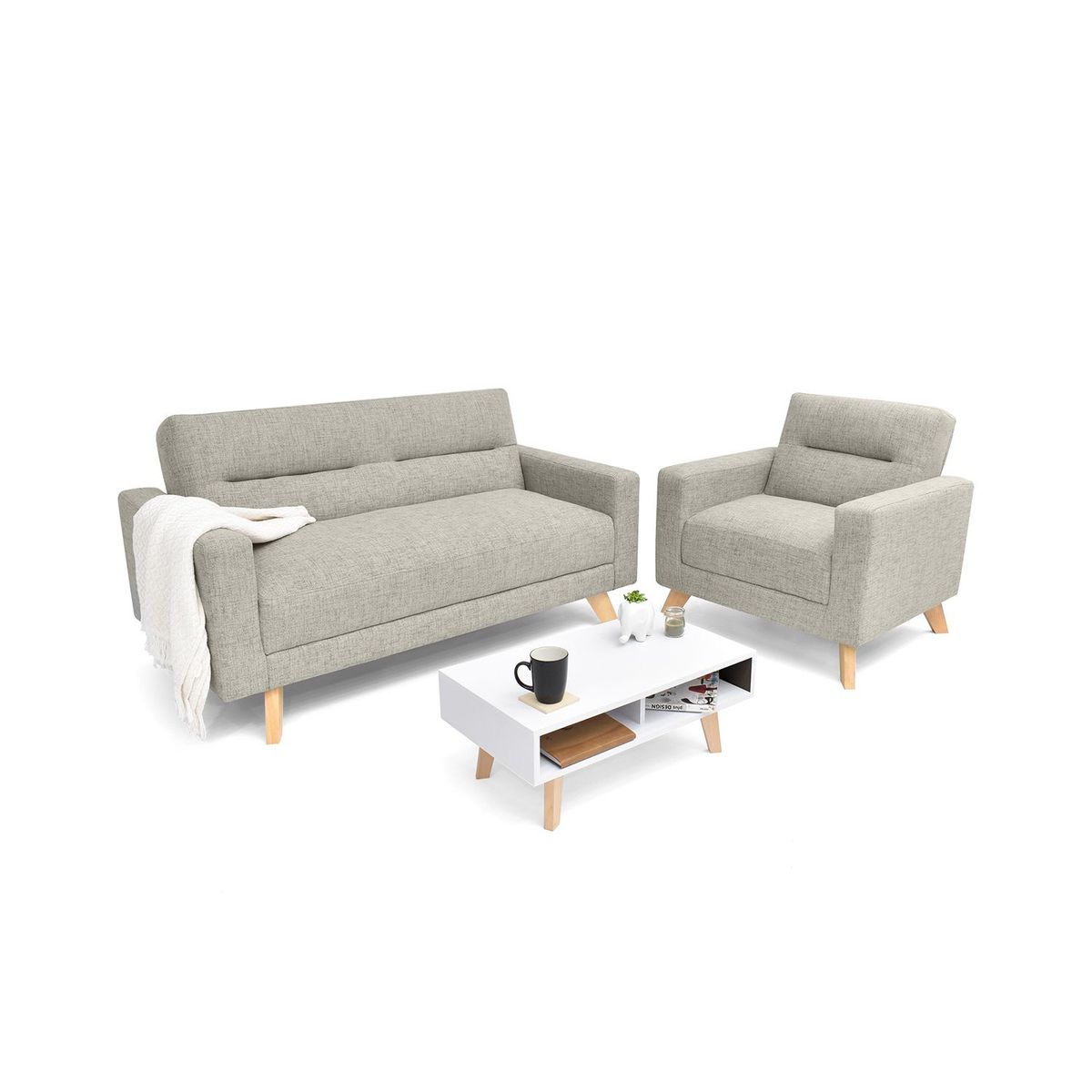 MICA - Juego de Sala Tela Seul Mica - Mueble