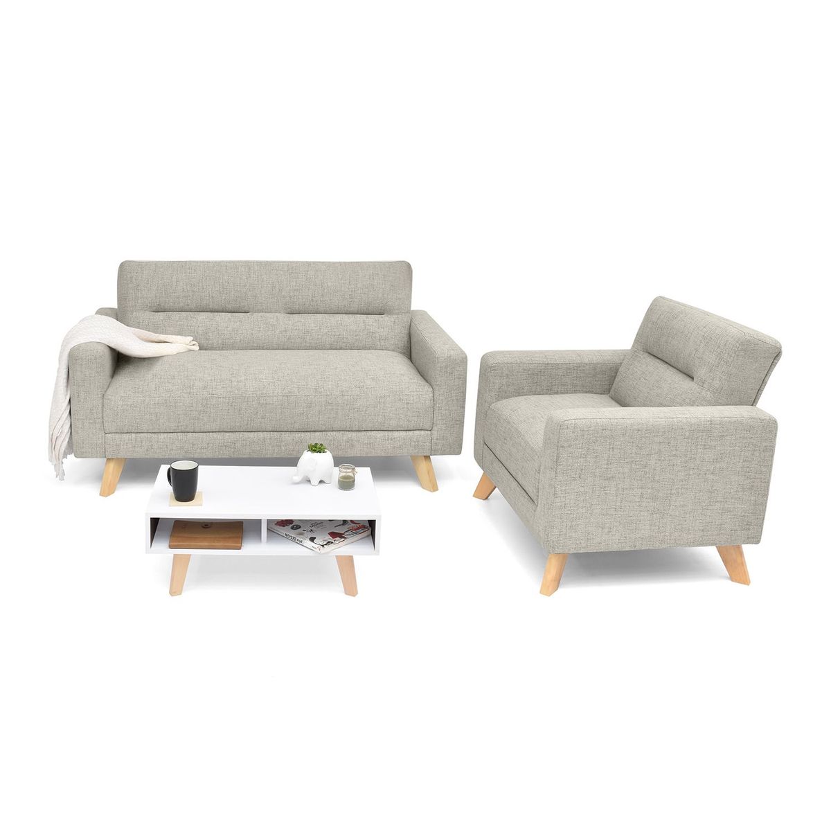 MICA - Juego de Sala Tela Seul Mica - Mueble