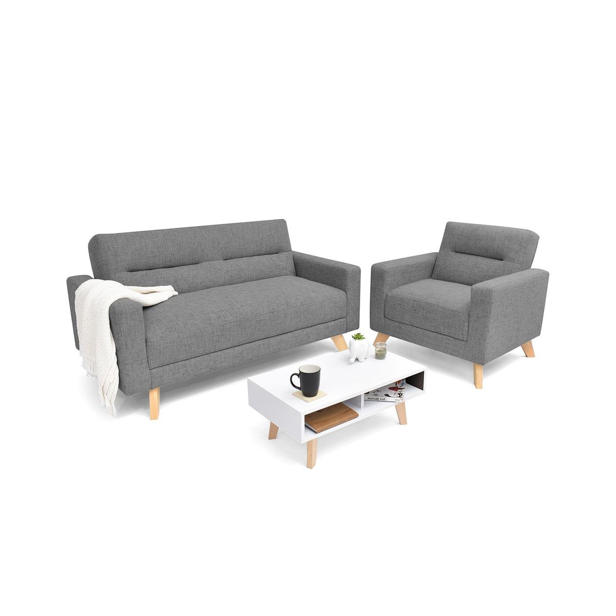 MICA - Juego de Sala Tela Seul Mica - Mueble