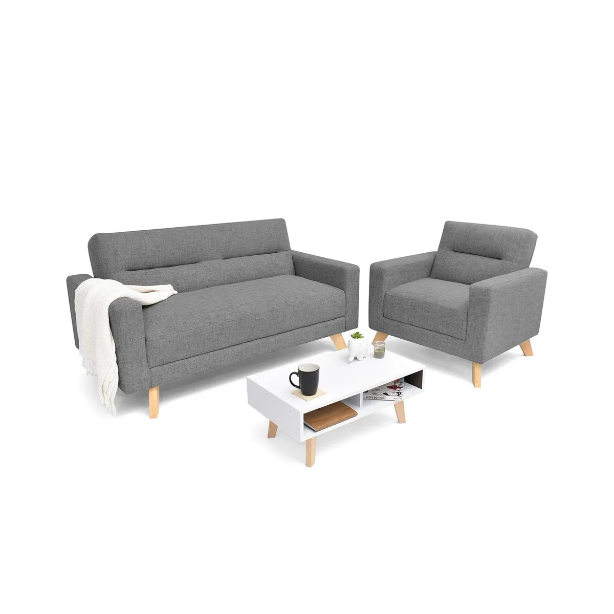 MICA - Juego de Sala Tela Seul Mica - Mueble