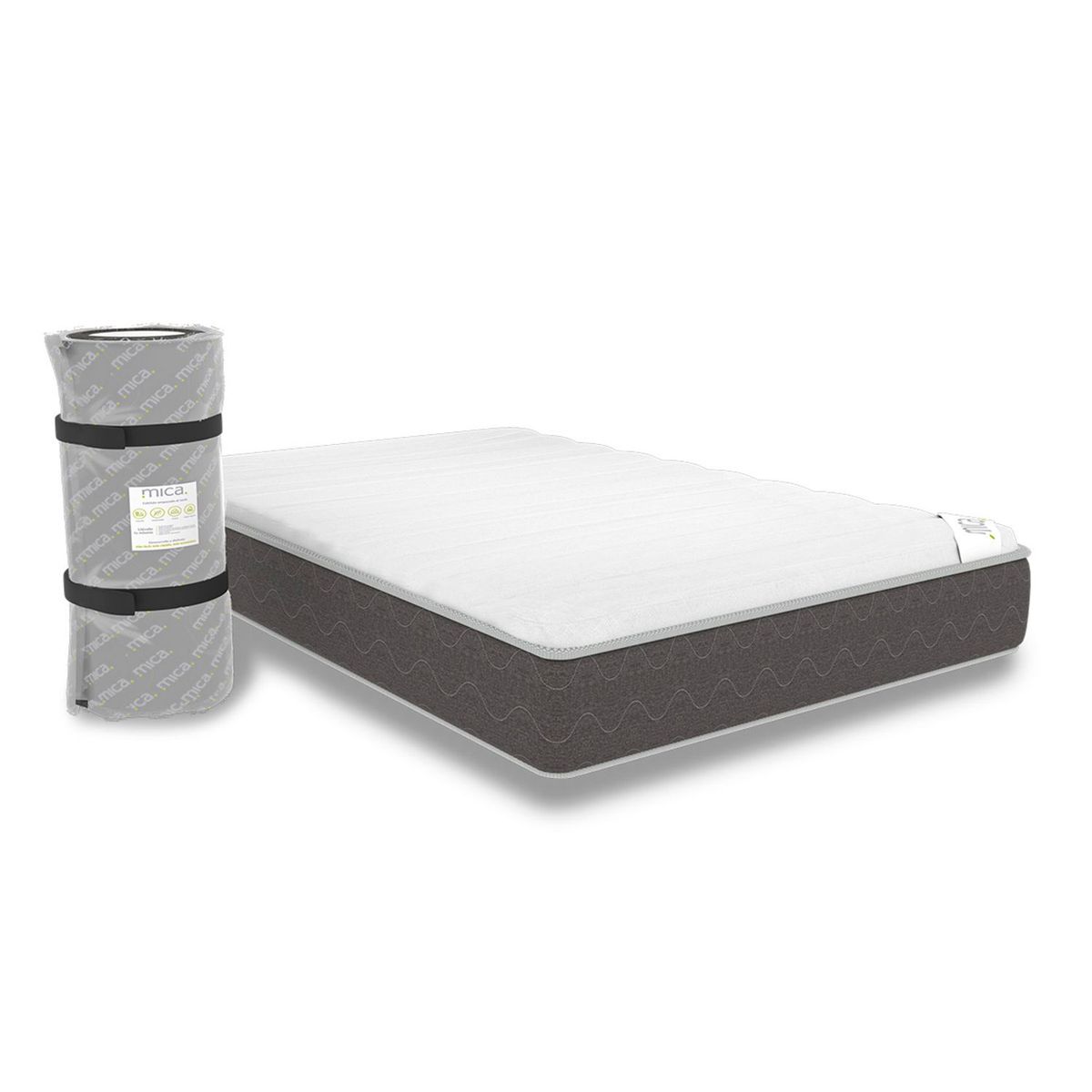 MICA - Colchón Semidoble Resortes Zurich Roll 120 x 190 cm Mica