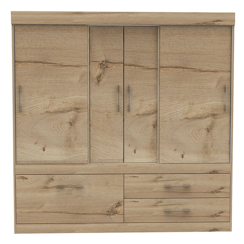 RTA MUEBLES - Closet Moderno en Aglomerado MDP 3 Puertas 2 Cajones 180 x 180 x 49 cm RTA Design  - Mueble