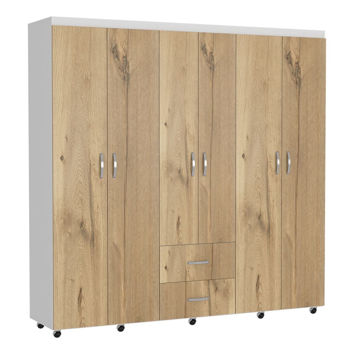 RTA MUEBLES - Closet Moderno en Aglomerado MDP 6 Puertas 2 Cajones 180 x 170 x 50 cm RTA Design  - Mueble