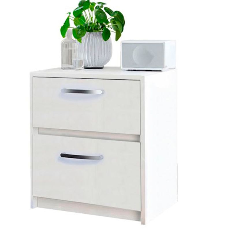 RTA MUEBLES - Mesa de Noche Moderna de 2 Cajones 465 x 40 x 32 cm RTA Muebles