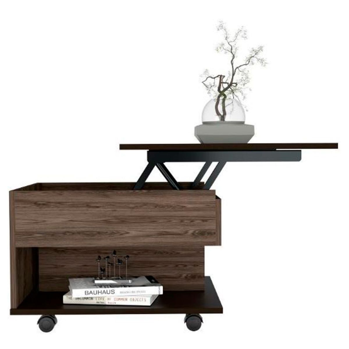 RTA MUEBLES - Mesa Auxiliar Moderna Rectangular en Melamina 50 x 39 x 55 cm Rta Muebles  - Mueble