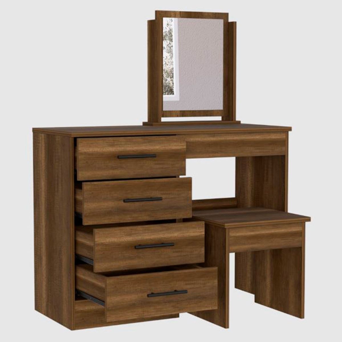 RTA MUEBLES - Tocador Moderno con Espejo 100 x 176 x 42 cm RTA Muebles  - Mueble