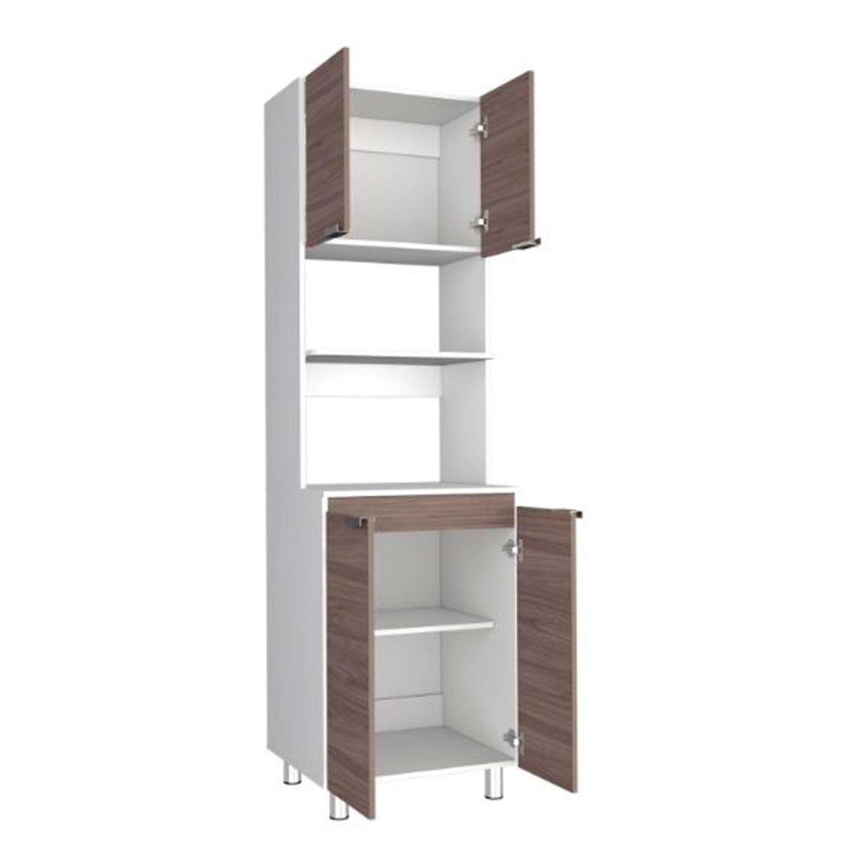 RTA MUEBLES - Mueble Auxiliar de Cocina para Microondas Moderna  en Aglomerado  70 x 205 x 513 cm RTA Muebles 