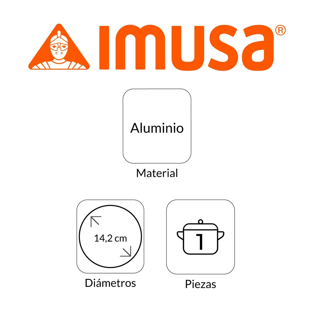 IMUSA - Chocolatera Imusa Aluminio 2 lt