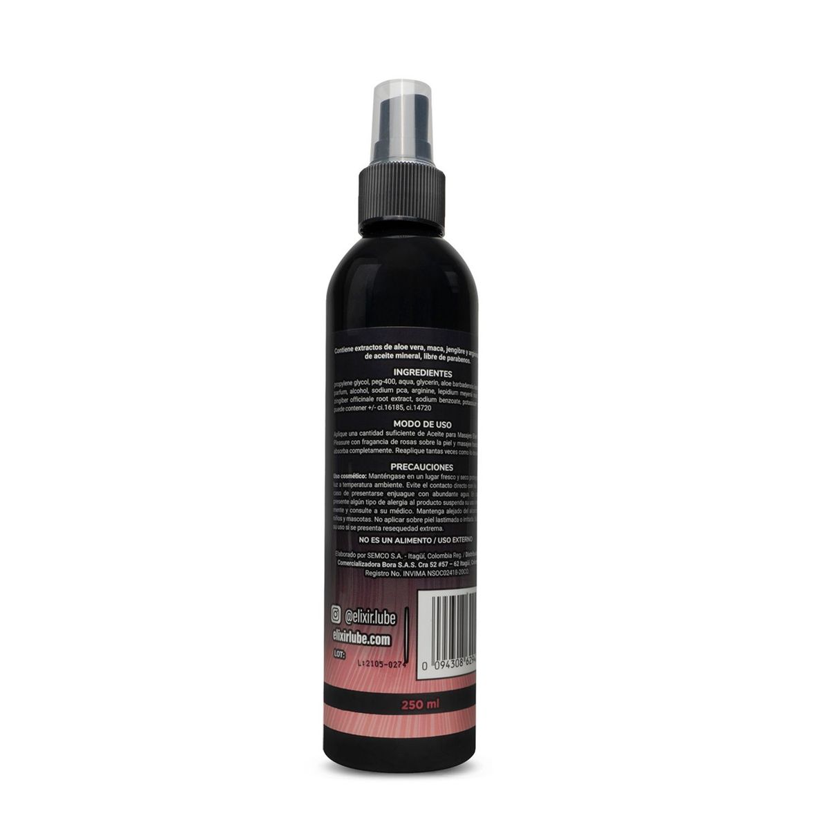  - Aceite Para Masajes Rosas 250 ml Elixir