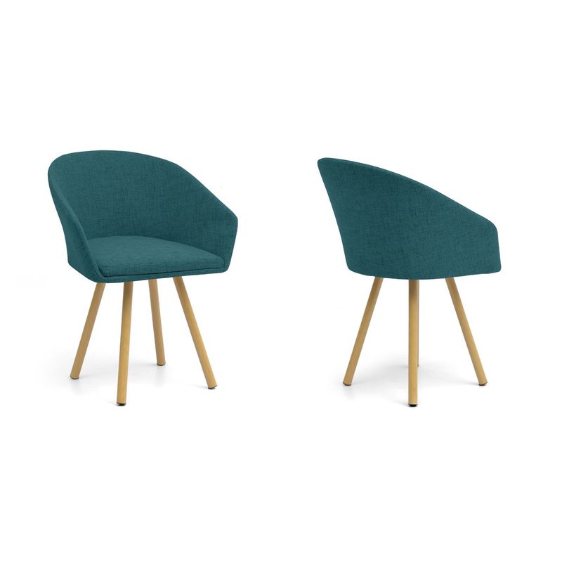 VENECIA - Silla de Comedor Moderna en Tela Morado (Incluye 1 Silla) Venecia