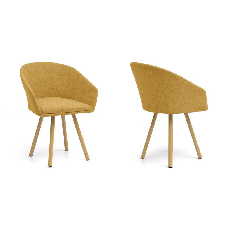 VENECIA - Silla de Comedor Moderna en Tela Morado (Incluye 1 Silla) Venecia