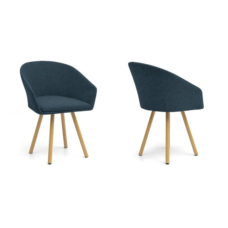 VENECIA - Silla de Comedor Moderna en Tela Morado (Incluye 1 Silla) Venecia